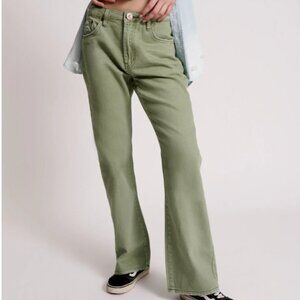 One Teaspoon Flared Jeans 27 Charlie High Waist Flared Super Khaki $160